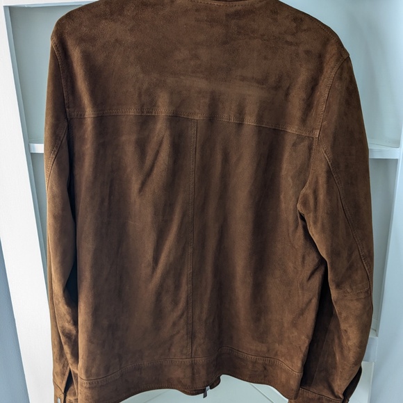 Cognac suede leather jacket Grand Frank "Marloes" M - Picture 2 of 8